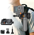 Camera Clip for Backpack Strap Mount,Adjustable Backpack Camera Mount with Multi-Function Adapter,Hands-Free POV Mount for GoPro,DJI Osmo,Insta360(Carbon Black)(No Selfie Sticks & Cameras) by ALTERIFE