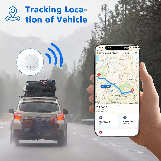 GPS Tracker for Vehicles, No Subscription Car Tracker, Hidden Vehicle Locator, Magnetic Waterproof GPS Tracker, Accurate Tracking, 365-Day Battery Life, iOS Only - Image 3