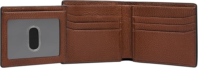 Fossil Men's Wallet, Huntington Leather Bifold Flip ID Wallet for Men, Medium Brown - Image 3