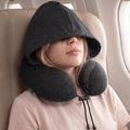 Airplane Neck Pillow with Outer Box–Memory Foam U-Shape, Supportive for Sleep, Adjustable Support Clasp. Midnight Black. Outer Box Buckle Saves Luggage Space by Unknown