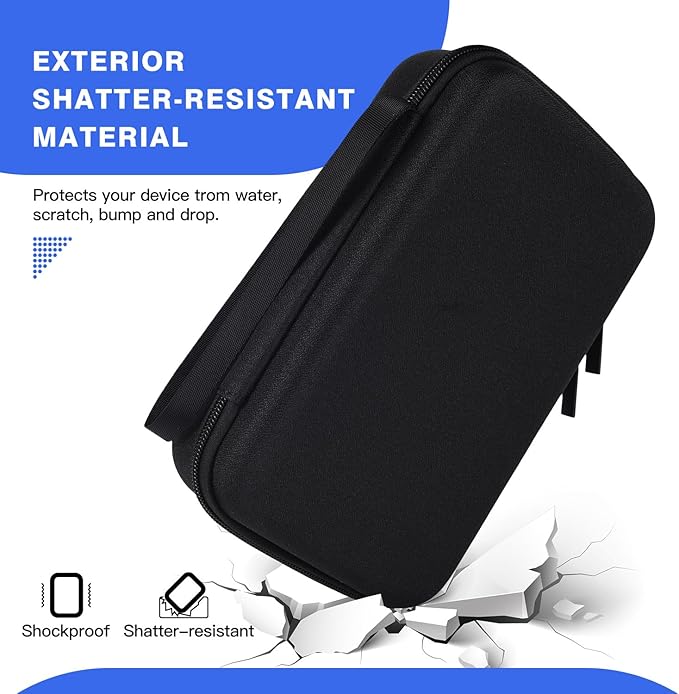 Hard Travel Electronic Organizer Case for MacBook Power Adapter Chargers Cables Power Bank Apple Magic Mouse Apple Pencil USB Flash Disk SD Card Hard Drive Waterproof Shockproof Carrying Bag, Black - Image 4