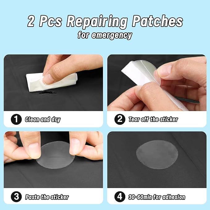 EULANT Lightweight Inflatable Seat Cushion,Compact Travel Cushion Pad | Stadium Seat Pad Camping Travel Air Seat Cushion for Airplane Hiking Bleachers Office Home Sports Events - Image 6