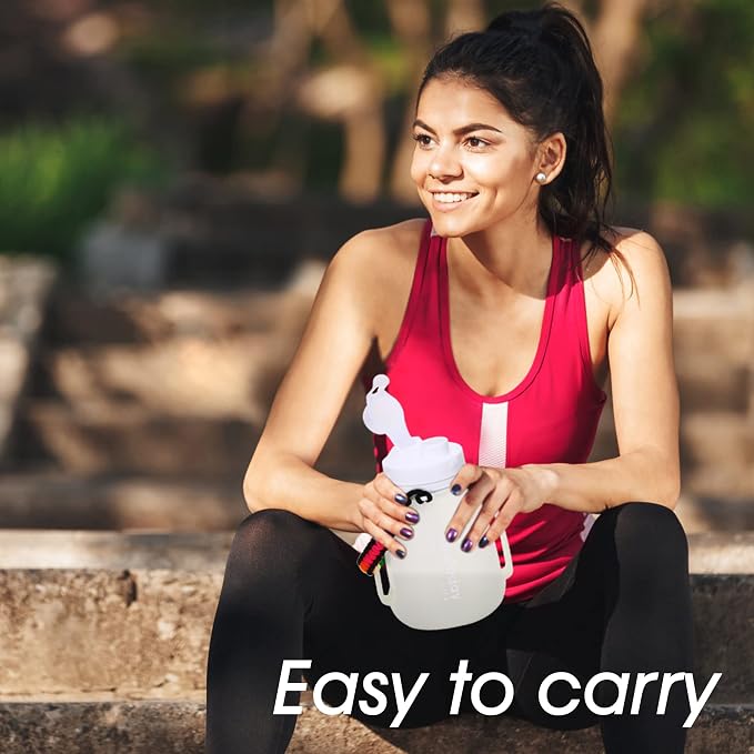 TakeToday Motivational Collapsible Water Bottle with Straw and Paracord Handle 1.2L 40 OZ Reusable Silicone Sports Water Jug with Time Marker Leakproof Large Water Bottles for Yoga Outdoors - Image 9