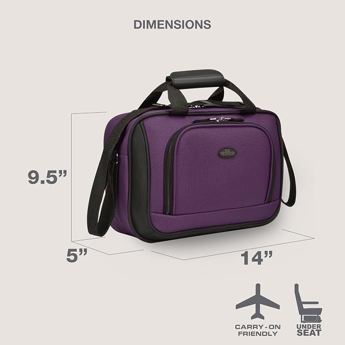 U.S. Traveler Rio 14" Travel Tote Bag, Lightweight 1200D Carry-On Bag for Women & Men - Image 3