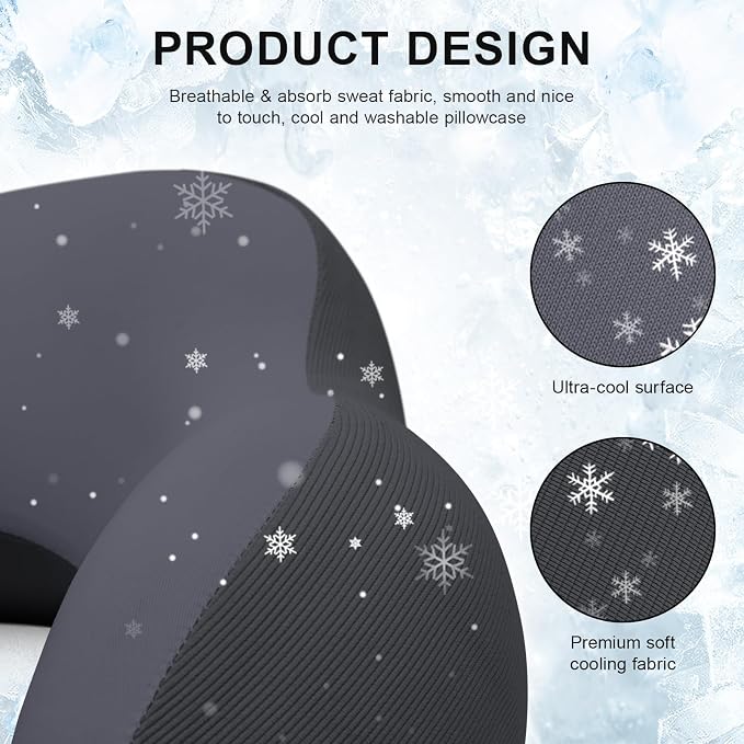 urnexttour Travel Pillow for Airplane Memory Foam Neck Pillow, Soft & Support Travel Pillow for Travelling, Sleeping Rest, Car, Train and Home Use (Black) - Image 3