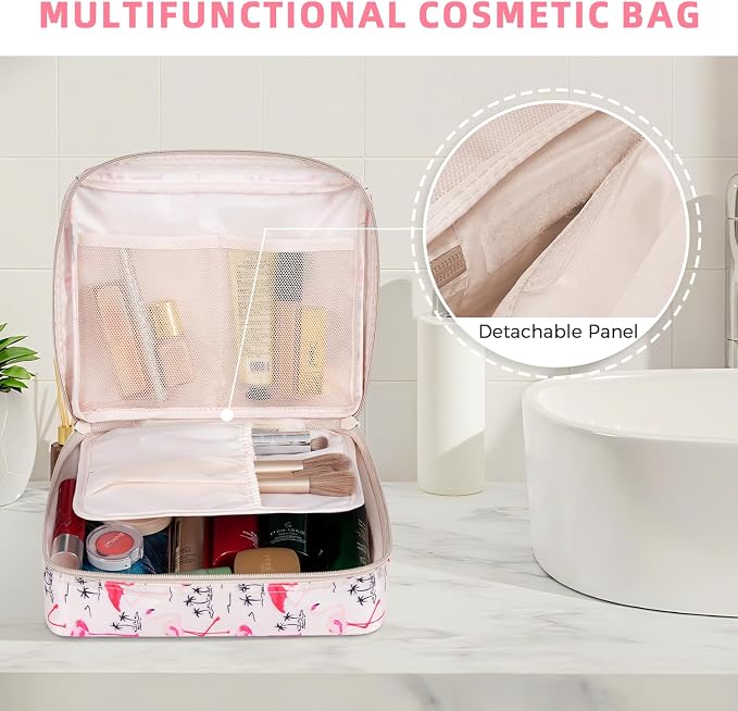 BAGAIL 8 Set Packing Cubes Luggage Packing Organizers for Travel Accessories-Pink Flamingo - Image 7