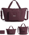 BAGSMART Foldable Travel Bag, 37L Expandable Personal Item Bag, Cherry Red | Airline Approved Personal Carry-on Size, Fits Under-seat, Trolley Sleeve, Backup Bag for Travel, Vacation, Overnight by BAGSMART