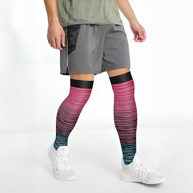 CHARMKING 3 Pairs Thigh High Compression Socks for Women and Men 15-20 mmHg Boost Circulation and All Day Comfort - Image 2