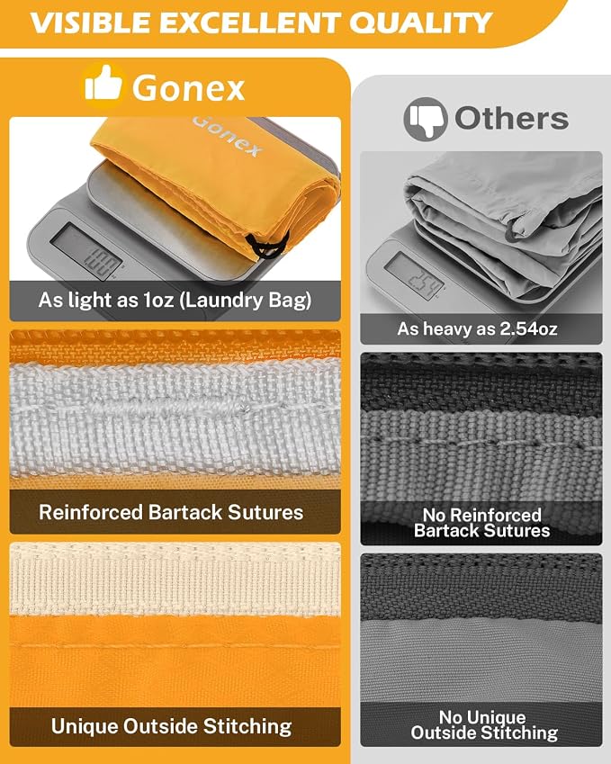 Gonex Compression Packing Cubes for Travel, Mesh Bags Luggage Organizers | Set of 8 with 4 Bags for Toiletry Essentials, Fits 20"Carry-on Suitcases, Double Zipper Compression, Lightweight (1.08 lbs) - Image 6