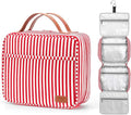 Hanging Travel Toiletry Bag,Large Capacity Cosmetic Travel Toiletry Organizer for Women with 4 Compartments & 1 Sturdy Hook,Perfect for Travel/Daily Use/Christmas by Bosidu