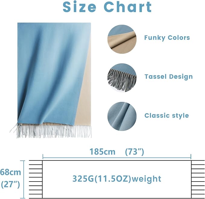 maamgic Women's Scarf Pashmina Shawls Blanket Scarf for Evening Dress | Soft Viscose Blend ,Lightweight,Large Scarf with Cozy Cashmere-Feel, Perfect For Weddings,Cruise Travel & Flights - Image 5