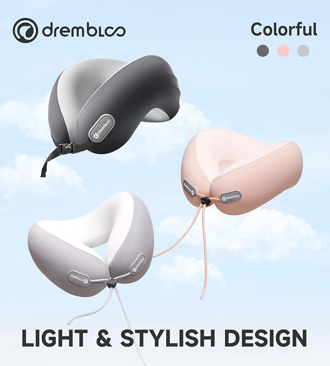 Neck Pillow Airplane, Premium Memory Foam Cooling Travel Pillows for Sleeping, Adjustable Flight Sleep Pillow with Comfortable Breathable Cover, Portable Plane Accessories - Image 8