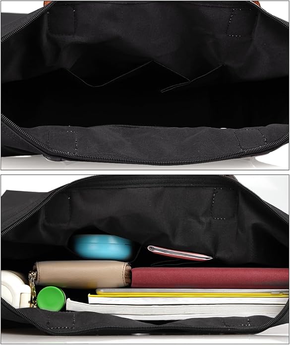 Tote Bags for Women, Foldable Tote Bag with Zipper Top-Handle Purse Waterproof Shoulder Hobo bags Handbags for Travel - Image 7