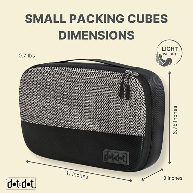 Small Packing Cubes for Travel - 5pc Packing Cubes for Suitcases - Lightweight Luggage Organizer Bags (Non-Compression) - Image 3