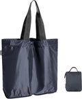 pack all 16L Lightweight Foldable Tote Bag, Reusable Grocery Shopping Bag | Ultralight, Packable, Water-Resistant, Tear Resistant Nylon, Button Closure, Compact for Travel, Work and Camping, Navy by packall