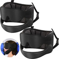 SARISUN Travel Pillow for Airplane Sleep Stable Support, with Chin Strap | Airplane Pillow with Eye Mask, Attach to Headrest, 360° Head Support for Long Flight Road Trip, Stop Bobblehead, 2pcs Black by SARISUN