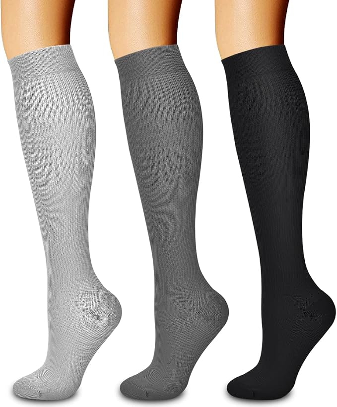 3 Pack Medical Compression Sock-Compression Sock For Women and Men Circulation -Best for Running,Nursing,Athletic Sports by LaiteHebe
