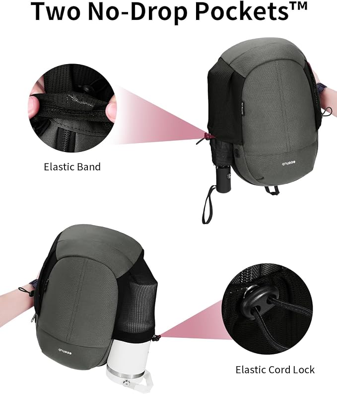 ECOHUB Anti-Theft Crossbody Bag Men Women RFID Blocking Lightweight Sling Backpack Water Resistant for Travel Hiking Outdoor - Image 5