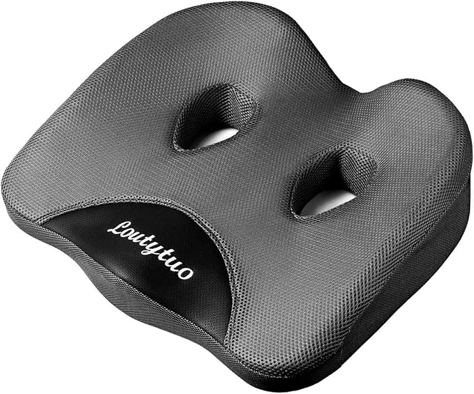 LOUTYTUO Seat Cushion Pillow,100% Memory Foam and Washable Cover,for Office Chair,Car Seat and Wheelchair,Tailbone & Sciatica & Back Pain Relief by LOUTYTUO