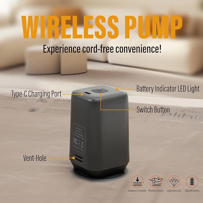 Rechargeable Wireless Pump Travel Vacuum Storage Bags, 15 Pack Portable Seal Bags for Travel and Home, Compression Packing for Clothing, Clothes, Blankets, Luggage, Suitcase - Image 3