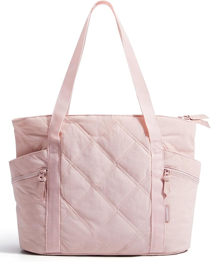 BAGSMART Crush Tote Bag for Women, 20L Puffer Work Tote with Zipper | Quilted Nurse Hospital Bag For Travel College Gym - Image 8