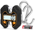 Fuzion Hanging Scale 440lb/200kg, Mini Crane Scale w/Stainless Steel Hook | No Setup Required, Hold/Tare Function, Large Display, Digital Hanging Scales for Weighing Animals, Hays, Fish, Travel Luggage by Fuzion%C2%AE
