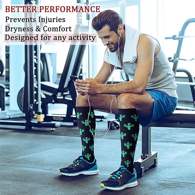 CHARMKING 6 Pairs-Compression Socks for Women & Men Circulation Best Support for Nurses, Running, Athletic,Flight Travel - Image 3