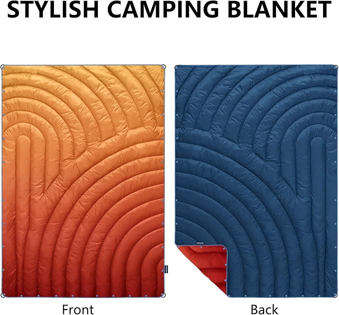 Camping Blanket,Puffy Lightweight Packable Camping Blanket forOutdoor,Camping,Traveling, Stadium, Hiking, Picnics - Image 2
