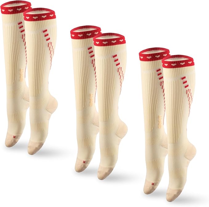 AOFIT Graduated Compression Socks for Women Travel Flight Nurses Dr Scholls Airplane 15-20 mmhg by aoFIT