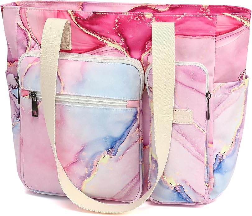 Women Tote Bag With Muti-Pockets,Lightweight Shoulder Bag,Large Capacity Handbag for Travel, Work, Gym - Image 8