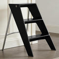 HOTEAGLE Modern Folding Chair - Multifunctional Design Doubles as Step Stool & Storage Shelf, Sturdy Engineering Plastic for Kitchen, Dining & Bistro,Black by MoreThanFireALifestyle