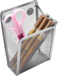 Magnetic Pencil Holder,Mesh Stainless Steel Pen Basket, Metal Writing Utensil Storage Organizer for Whiteboard,Blackboard,Kitchen, Locker, Home, or Office | Metal Writing Utensil Storage Organizer for Whiteboard,Blackboard,Kitchen, Locker, Home, or Office by Sanpaint