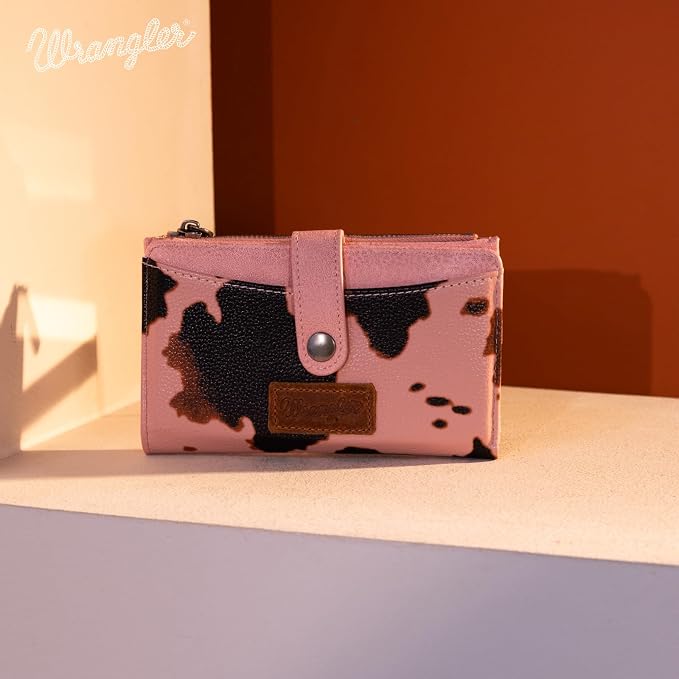 Wrangler Wallet for Women Bifold Card Holder with Zipper and ID Window - Image 2