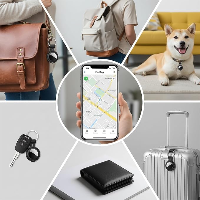 4 Pack Tracker Tags Item Finder for Apple Find My MFi Certified iOS Only | Waterproof Bluetooth Key Finder with Replaceable Battery Worldwide Tracking for Keys Wallets Bags Luggage Pets Dogs Cats - Image 7
