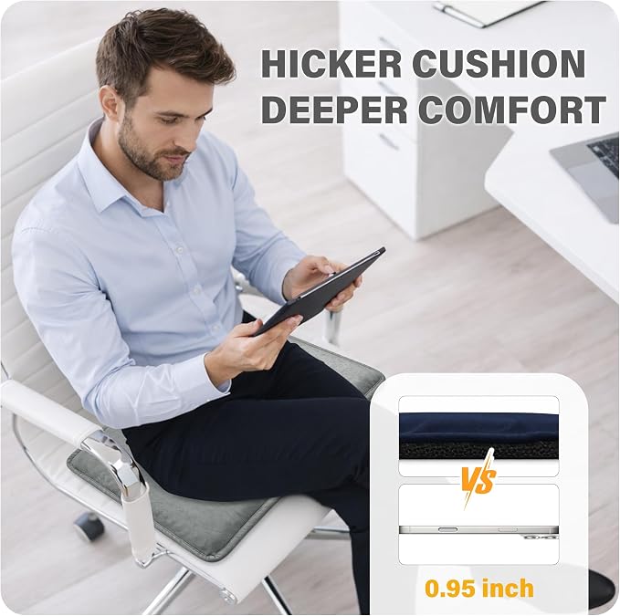 SPRING SEAON Large Gel Seat Cushion for Pressure Relief, Honeycomb Design | Extra-Thick Gel Filling, Honeycomb Design, Anti-Slip Bottom, Long-Sitting Comfort for Travel, Airplanes, Office & Cars - Image 4
