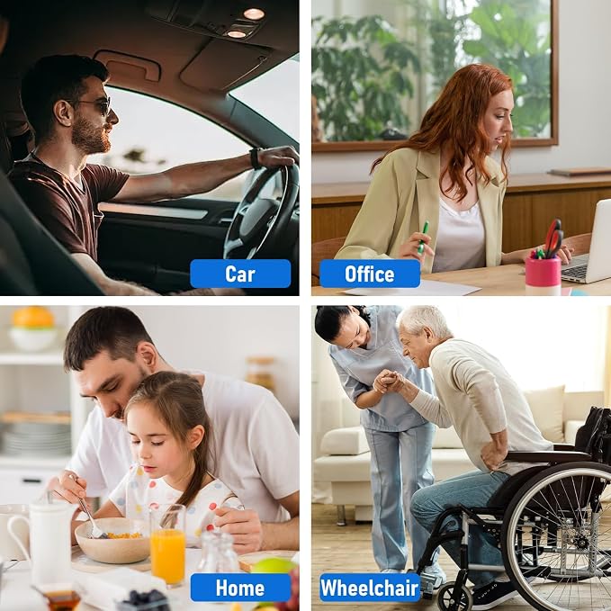 Gel Seat Cushion, Thickened Big Breathable Honeycomb Design Absorbs Pressure Points Gel Cushion with Anti-Slip Cover Seat Cushion for Office Chair Home Car Seat Cushion for Wheelchair - Image 7