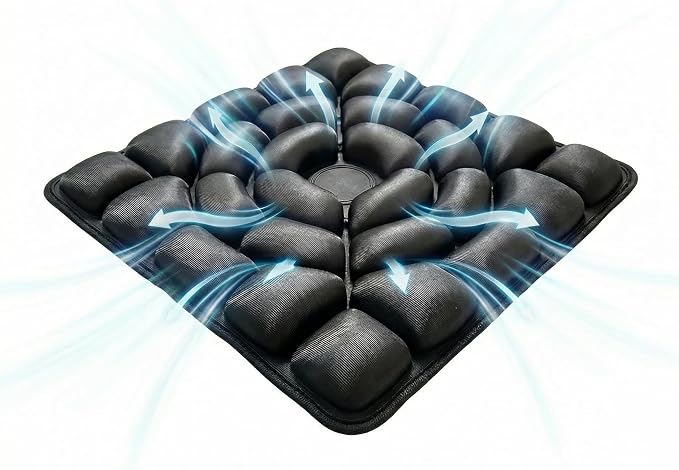 Inflatable Seat Cushion, Donut Cushion for Office Chair, Car & Wheelchair, Ergonomic Pressure Relief for Tailbone & Sciatica, Adjustable Firmness, Non-Slip Seat Pad for Long Sitting by PortabuddyUSA