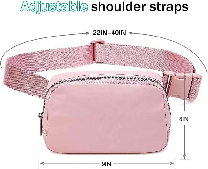 Belt Bag for Women Fanny Pack Dupes, Fashion Crossbody Waist Pack Bag with Adjustable Strap, Everywhere Belt Bag for Travel Outdoors Running Hiking（Pink） - Image 3