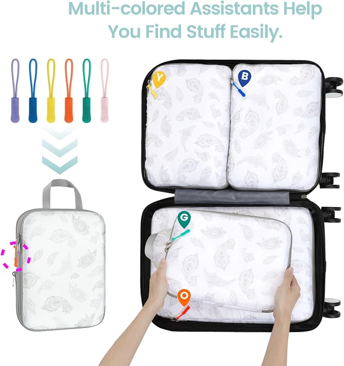 Cambond Compression Packing Cubes for Travel - Luggage Suitcase Organizer | Compression Zip Design for Space-saving, Expandable, Lightweight, Keep Clothes Sorted, Luggage Space Tidy, Carry on Pack Fast - Image 5
