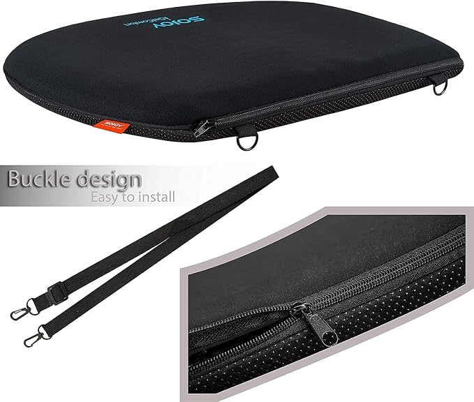 Coccyx Gel Seat Cushion- Orthopedic Memory Foam Chair Cushions for Home Kitchen Office Desk Car Truck Airplane (Black) - Image 6