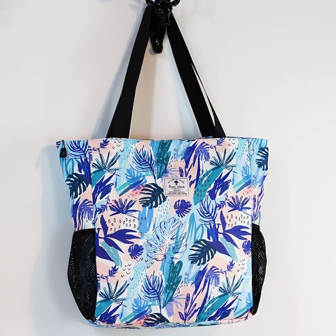 ESVAN Original Floral Water Resistant Large Tote Bag Shoulder Bag for Gym Beach Travel Daily Bags Upgraded - Image 5