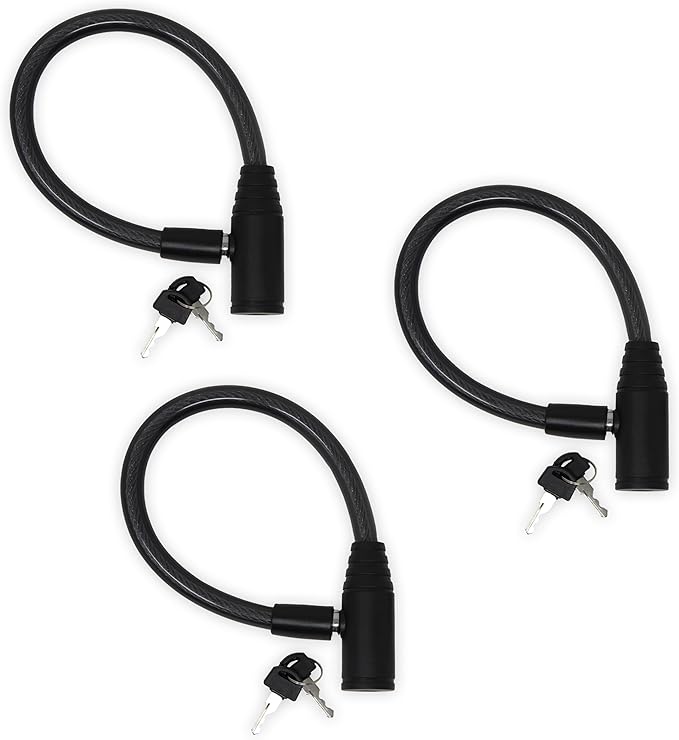 Child-Proof Refrigerator Lock for Kids & Adults - Lock for French Door Fridge and Cabinet (Small, Black, 3 Pack Keyed Alike) by UrbanAugust