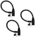 Child-Proof Refrigerator Lock for Kids & Adults - Lock for French Door Fridge and Cabinet (Small, Black, 3 Pack Keyed Alike) by UrbanAugust