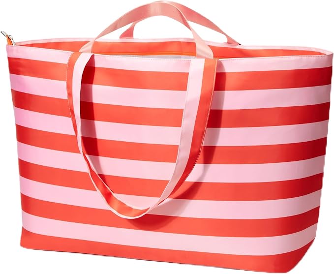 KALIDI 60L Extra Large Beach Tote Oversized Bag Zipper Utility Weekender | Anti Splash Huge Foldable Lightweight Duffle Carrier for Vacation Travel Shopping Reusable Grocery Organize by KALIDI
