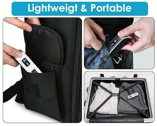 Luggage Weight Scale Portable Digital Suitcase Scale for Travel Handheld Scale with Temperature Sensor, 110 lb/50 kg, Battery Included - Image 3
