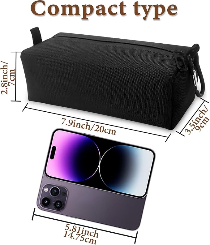 Small Toiletry Bag for Men, Travel Bag Waterproof and Foldable for Storage Mini Toiletry Bag Equipped With Carabiner for Easy Portability (black) - Image 2