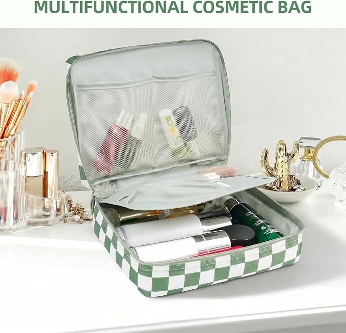BAGAIL 8 Set Packing Cubes Luggage Packing Organizers for Travel Accessories-Matcha checkered - Image 7