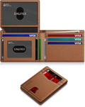 Wallet for Men Slim RFID Blocking Leather Credit Card Holder Wallet for 14 Cards, Bifold Minimalist Thin Wallet with 2 ID Windows & Cash Slot, Front Pockt Carteras Para Hombres, Birthday Gifts for Men | 14 Cards Bifold Minimalist Thin Wallet with 2 ID ... by ZALVEX