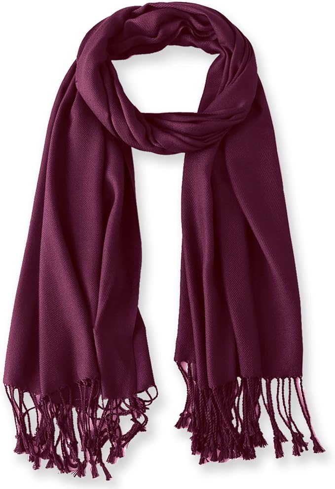 Soft Silky Pashmina Shawl Wraps Solid Colors Scarf for Wedding Evening Dresses - Image 6
