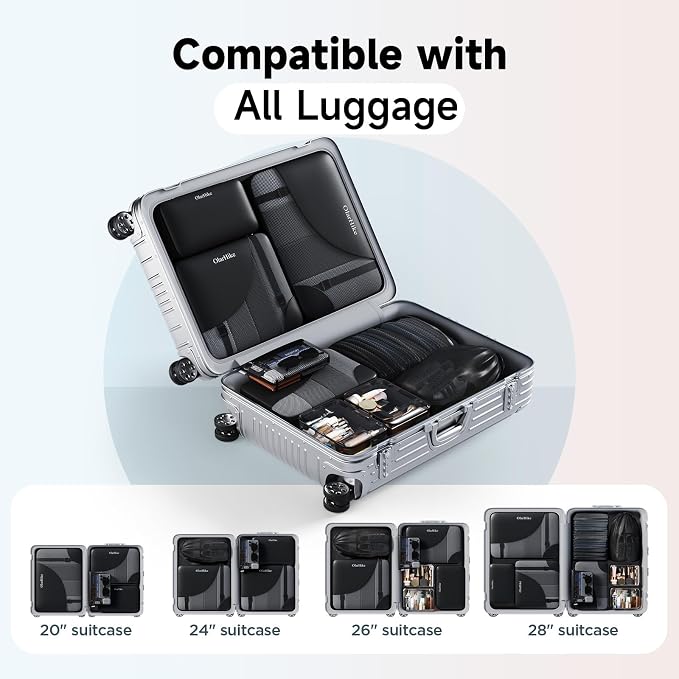 9 Set Packing Cubes for Travel, Gifts for Women Mom,Anti-Tearing Suitcase Organizer,OlarHike Vacation Essentials & Accessories for Cruise Ship - Image 9